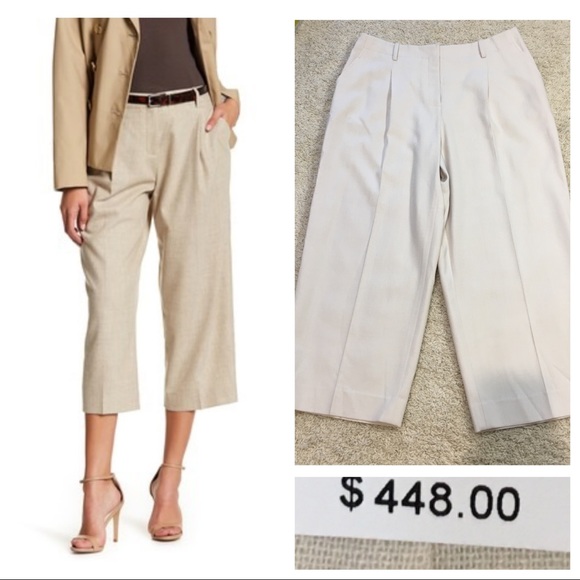 NWT! Lafayette 148 New York Crop Wool Blend Pants - Picture 1 of 16